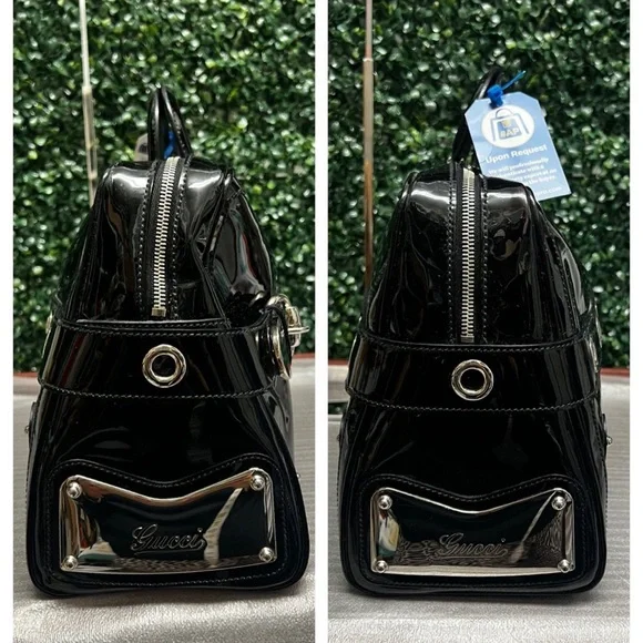 Gucci Romy Satchel Large Black Patent Leather - Picture 10 of 12